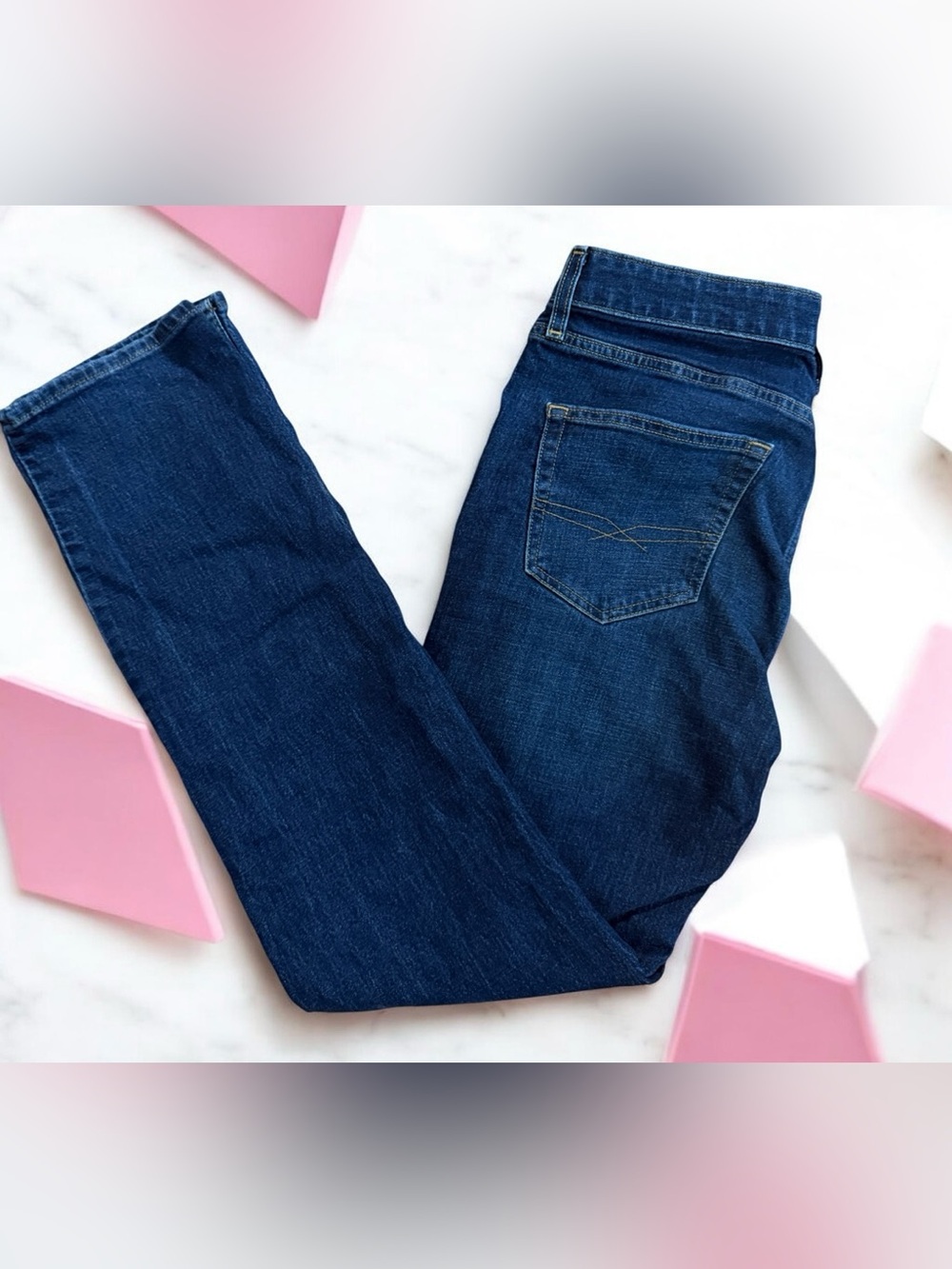 NWOT Levi Strauss Signature Straight Leg Jeans 34x34 Dark Wash Denim EUC